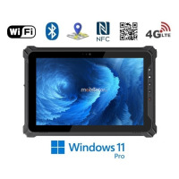 Emdoor I17J v.5 - Wodoodporny dziesięciocalowy tablet przemysłowy z systemem Windows 11 PRO, 4GB RAM pamięci, 64GB ROM, NFC, skanerem kodów 2D Honeywell i 4G, oraz wejściami USB 2.0 i RS232