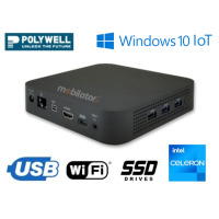 Polywell-N4100-NGC3 Celeron v.2 - Wytrzymały miniPC przemysłowy z systemem Windows 10 IoT, WiFi, SSD, portami 3x USB 3.0, Audio