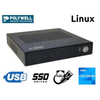 Polywell-J1900AE Celeron v.3 - Mini PC for industry cooled by a special housing design, with a LAN port, SSD (128GB) and 2GB DDR3L RAM