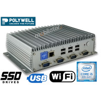 Polywell-Nano-U8FL2C6 i5 v.1 - Powerful MiniPC for production management - with SSD, 8GB RAM, WiFi, 4x USB 3.0, 6x USB 2.0 and Linux