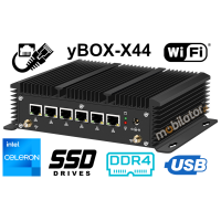 Powerful mini industrial computer MiniPC - 16GB RAM, 1TB SSD - yBOX-X44-(6LAN, 2COM)-J1900 v.5