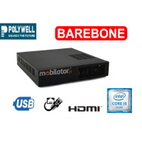 Polywell-HM170L4 i7 BAREBONE - Przemysłowy wydajny komputer typu MiniPC z procesorem Intel Core i7, 4x LAN, HDMI, VGA, Display Port