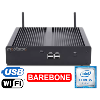 HyBOX TH55H - i5 Barebone - Efficient mini computer for warehouse and warehouse, passively cooled with WiFi, modern Intel Core i5 processor, with 4x USB3.0, 4x USB2.0, 2xRJ45 Lan, 1xSIM 4G, 1x HDMI, 2x DP inputs - (3 YEARS OF WARRANTY)