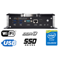 HyBOX 1009 Celeron 5405U v.3 - (3 YEAR WARRANTY) Reinforced - metal miniPC case (passive cooling) with Windows 10 Pro operating system (license), 512GB SSD drive, 8GB RAM, WiFi