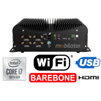 HyBOX 1012B-D4 i7-10610U Barebone (DC 9-36V) - industrial computer (fanless) with WiFi, small size, inputs: 14x GPIO, 4x USB3.0, 2x USB2.0, 2xRJ45 Lan, 1x HDMI, 6x DB9 COM , 1x RJ45 Com(3 YEAR WARRANTY)