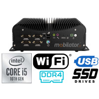 HyBOX 1012B-D4 i5-10210U (DC 9-36V) v.2 - (3 LATA GWARANCJI) przemysłowy, wzmocniony miniPC (obudowa aluminiowa - chłodzenie pasywne), z dyskiem 512GB SSD, 8GB RAM, WiFi, szeroki zakres napięcia zasilania: od 9 do 36  Volt