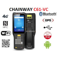 Chainway C61-VC v.4 - Wielofunkcyjny 4-calowy kolektor danych dla sklepu z klawiaturą , skanerem 2D Zebra SE4850, Bluetooth 4.2 i normą odporności IP65