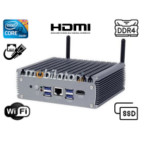 yBOX-X56-(6LAN)-I3 1125G4 v.2 - industrial miniPC with reinforced housing, USB, 6*LAN, HDMI inputs and Intel i3 processor, 4GB RAM, 128GB SSD