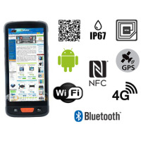 MobiPAD V9s v.8 - solidny kolektor danych dla przemysłu, z modułem NFC i UHF RFID, skanerem kodów 2D, Wifi i Bluetooth