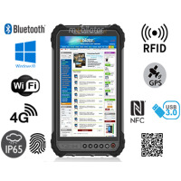 MobiPAD 9TS-J v.7 - industrial tablet with a 1000 nits brightness screen, equipped with a 2D code scanner, UHF RFID, NFC, fingerprint reader and high-accuracy GPS, 4GB RAM, 64GB ROM