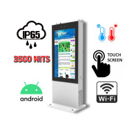 NoMobi Trex Hi75 v.4 - Information totem with anti-theft alarm, 75-inch HD touch screen with 3,500 nits brightness and heating (delivery by ship approx. 2.5 months)