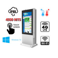 NoMobi Trex Hi55W v.5 - Totem interaktywny zewnętrzny - przystosowany do pracy w niskich i wysokich temperaturach - z dotykowym ekranem 55-cali o janości 4500 nitów, 8GB RAM, system  Windows 10 oraz 4G  (ok. 2,5 miesiąca dostawy)