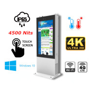 NoMobi Trex Hi55W v.10.1 - Durable outdoor modern standing totem with a 55-inch FHD touch display with a brightness of 4500 nits, 4G Internet, theft-proof, winter heating system (approx. 14 days of delivery), Windows 10