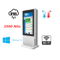 NoMobi Trex Hi55W v.6 - Rain, wind, snow, frost, theft and vandalism resistant industrial freestanding totem pole (Windows 10) with internal temperature control, air delivery - 14 days