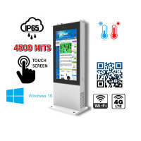 NoMobi Trex Hi65W v.5.2 - Reinforced (IP65) totem designed for outdoor conditions - with a 65-inch touch display with 4500 nits brightness, 1D/2D barcode reader, theft-resistant (approx. 2.5 months of delivery)