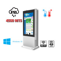 NoMobi Trex Hi65W v.8 - Information display with anti-theft alarm, 65-inch touch screen with 4,500 nits brightness, Windows 10, heating and 4G (delivery by plane approx. 14 days)
