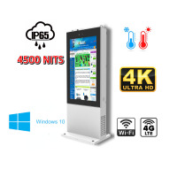 NoMobi Trex Hi65W v.8.1 - Vandal-proof outdoor multimedia tote with a 65-inch (4K) screen with a brightness of 4,500 nits, a heating system and an efficient Intel Core i5-7200U processor (delivery by plane within approx. 14 days)