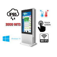 NoMobi Trex Hi75W v.4 - 75-inch interactive, modern free-standing display with burglar alarm, touch screen (tempered glass) with a brightness of 3,500 nits (delivery by ship approx. 2.5 months)