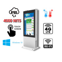 NoMobi Trex Hi75W v.5 - Dedykowany na zewnątrz telebim multimedialny z 75-calowym dotykowym wyświetlaczem o jasności 4000 nitów, odporny na krzadzież (ok. 2,5 miesiąca dostawy)