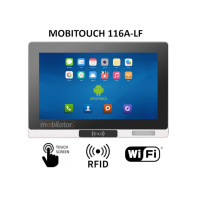 Mobitouch 116AH-LF v.7 - ANDROID 13 system - industrial computer with touch (IP65 Front), NFC, 125kHz RFID reader and 8GB RAM, 256GB eMMC