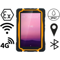 MobiPad Tex07 v.5 - Rugged industrial tablet ATEX (Zone 1) – UHF RFID reader, 7 inches, Android, 4G/WiFi/GPS, 8GB RAM, 128GB ROM, 10000mAh - high-capacity battery