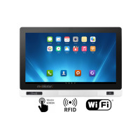 Mobitouch 156A-LF+2D v.8 - Przemysłowy panel komputerowy na produkcję z czytnikiem kodów kreskowych i QR (1D/2D), czytnikiem radiowym RFID LF 125kHz, dotykiem rezystywnym, modułem WiFi6, BT 5.2 oraz 128GB eMMC