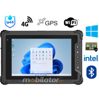 Emdoor I88N v.9 - Rugged industrial tablet with 2D barcode scanner for warehouse use - with powerful 5000mAh battery, 8GB RAM, 128GB storage, Windows 11 PRO pre-installed