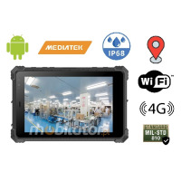Mobipad 08DS-RTMLHT v.2 - Rugged 8-inch tablet with GPS, NFC, 10000mAh, Android 13, IP68, 1D/2D code scanner - for service technicians, warehouse workers, technical services
