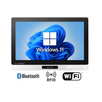Mobitouch 156W-LF v.2 - A durable panel computer for industrial use (IP65 standard on the front) with a capacitive touch screen, BT 4.0, a powerful INTEL processor and a 125 kHz RFID radio scanner