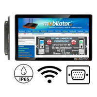 BiBox 238-I58 v.3 - Komputer panelowy przemysłowy 23.8 cala, Intel i5-8250U, 8/256GB, ekran 1920x1080 300 nitów, RS232 x2, Dual LAN - Do kiosków interaktywnych i punktów informacyjnych