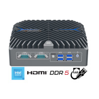 IBOX 4223N v.7 - Rugged industrial mini desktop PC with Intel Core Ultra 5 processor, WiFi6, 512GB M.2 SSD, 8GB RAM, and 4G