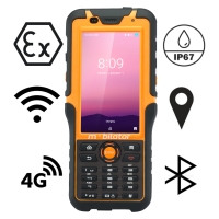 MobiPad Tex05 v.1 - Industrial ATEX Zone 1 Collector, Android, 4.5 inch, 8GB RAM, LTE, GPS, 5000mAh Battery