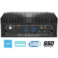 MobiPad nBOX MK12F-V2-I7 v.4.1 - Desktop mini industrial computer, compact housing, 3 HDMI ports, Windows 11 Pro license, WiFi 6E