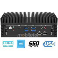 MobiPad nBOX MK12F-V2-I5U v.9 - Powerful mini computer for production control with 32GB DDR4 RAM and 2TB M.2 SSD, 2x USB 2.0, 1x Display Port, 3x HDMI