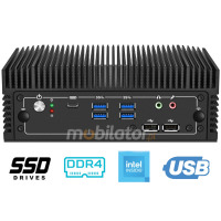 MobiPad nBOX MK12F-V2 v.3.1 - Industrial computer with Intel Core i3-1215U processor, 8GB RAM + 256GB SSD, WiFi 6E and Windows 11 Pro license