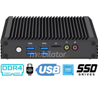 MobiPad nBOX MV3-2LAN v.3 - Multifunctional industrial desktop computer with WiFi 5 as standard, with a powerful Intel N150 processor for industrial applications, 8GB RAM + 256GB SSD M.2 - NVME