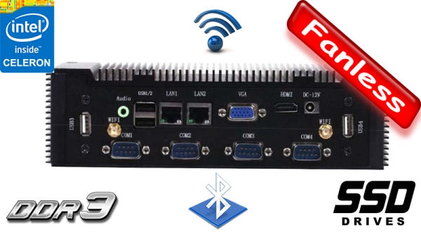 MiniPC Industrial Fanless MBOX-K900-Celeron 2RJ45 v.2.1