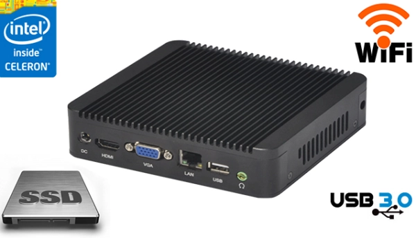 3x Industrial Fanless MiniPC mBOX Nuc Q190-01 v.3