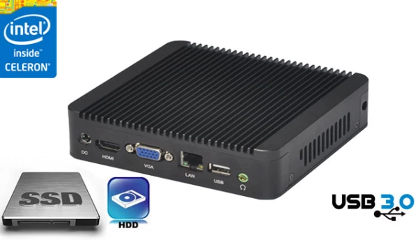 3x Industrial Fanless MiniPC mBOX Nuc Q190-02 v.2