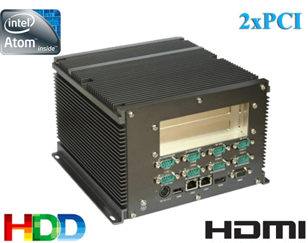 Komputer Przemysłowy Fanless MiniPC moBOX-525P2 (2xPCI) v.2