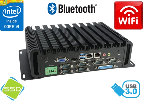 Komputer Przemysłowy Fanless MiniPC IBOX-I3-3110m Top (WiFi+Bluetooth)
