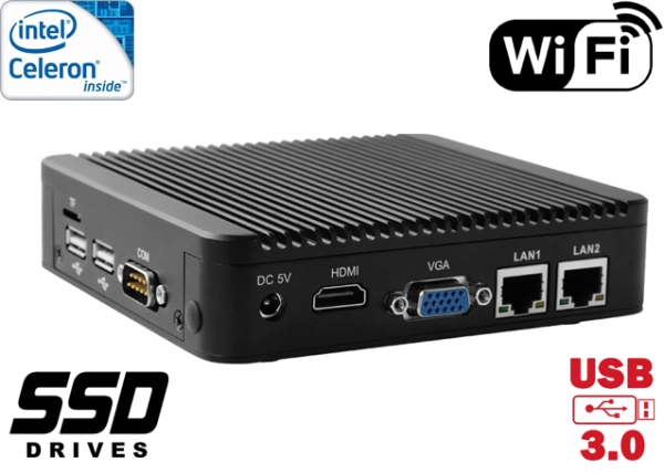 Industrial Computer Fanless Mini PC IBOX-Nano-J1900 N1a v.3