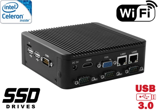 Industrial Computer Fanless Mini PC IBOX-Nano-J1900 N1b v.3