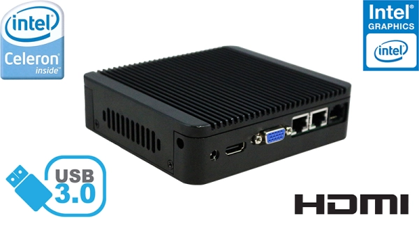 Industrial Computer Fanless MiniPC Nuc IBOX-Nano-J1900 N2A v.3