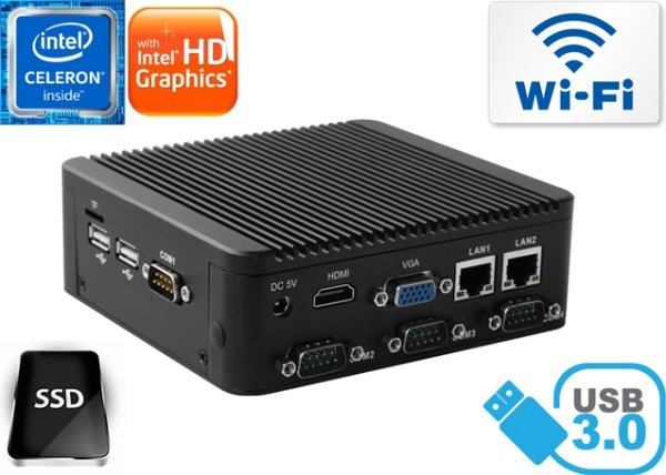 Przemysłowy Komputer Fanless MiniPC Nuc IBOX-501 N1-B v.2