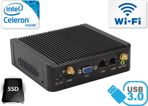 Przemysłowy Komputer Fanless MiniPC Nuc IBOX-501 N6 v.4