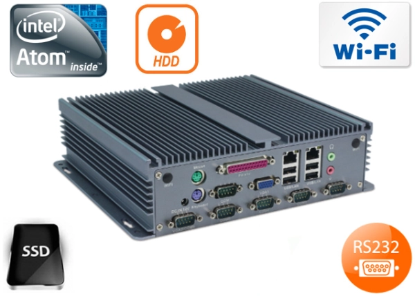Przemysłowy Komputer Fanless MiniPC IBOX-206(D2550) v.4