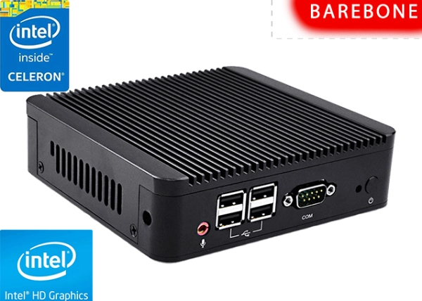 Przemysłowy Fanless MiniPC mBOX Nuc Q107N-01 v.Barebone