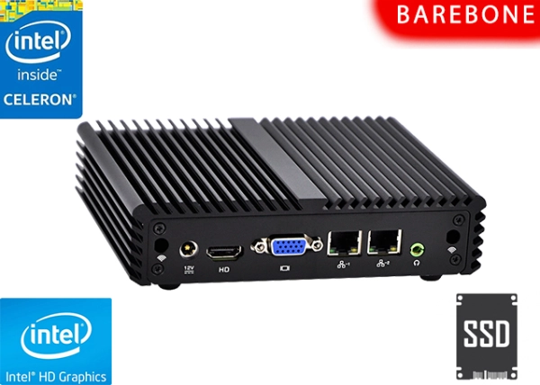 Industrial Fanless MiniPC mBOX Nuc Q107S-01 v.Barebone