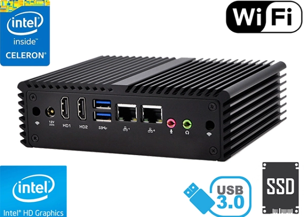 Computer Industrial Fanless MiniPC mBOX Nuc Q410S v.2